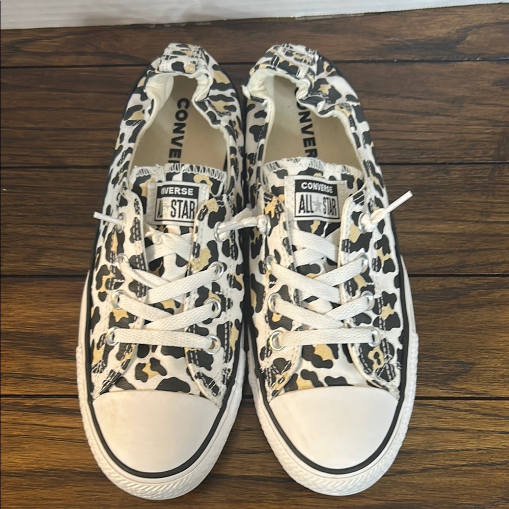 Converse Leopard Print slip on Sneakers